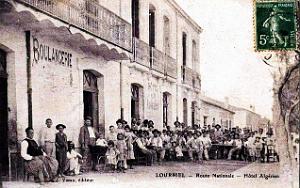 1902- Lourmel - Route Nationale - Boulangerie et Hotel Algerien